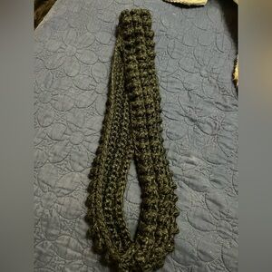 Women’s black knitted infinity scarf homemade
